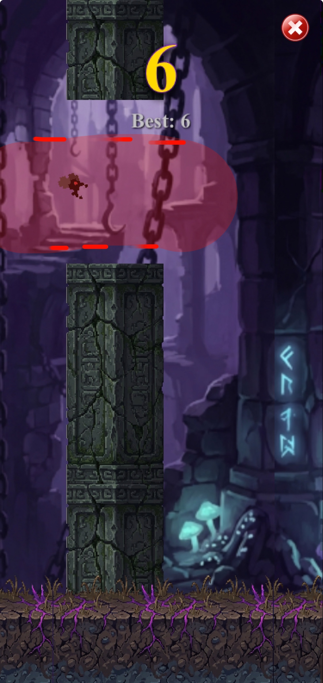 Flappy mini-game screenshot